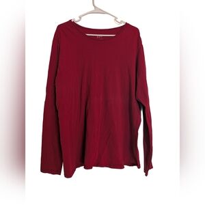 J. Jill Red Long Sleeve Tee